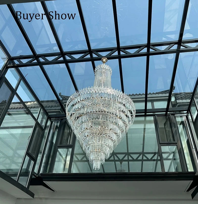Modern Crystal Chandelier Wedding Hall Villa Hotel Hall Living Room Royal Lights & Home Decor