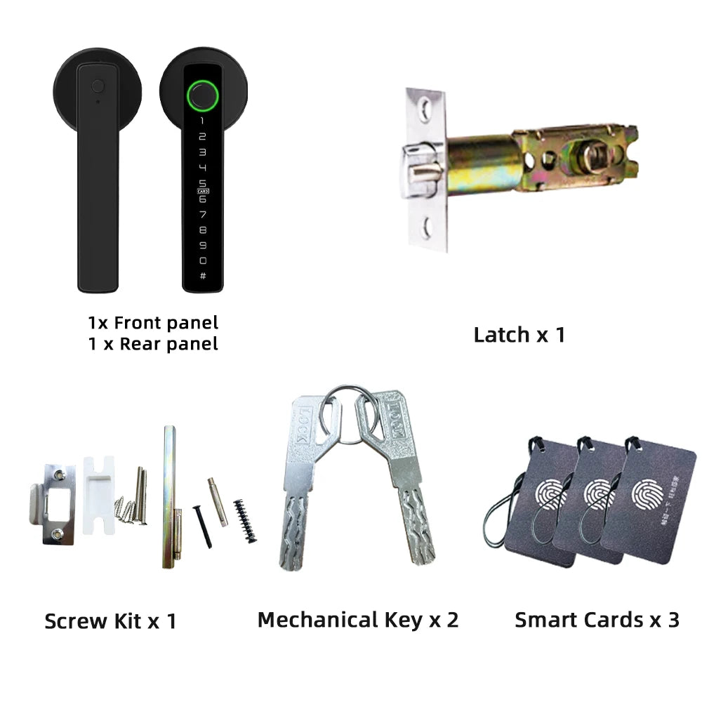 BLE Fingerprint Door Lock Digital Electronic Lock with Password/Key/IC Card/ Smart Life Royal Lights & Home Decor