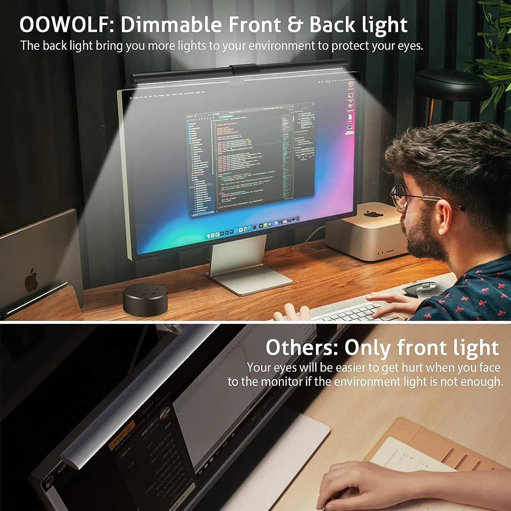 Monitor Light Bar Eye-Care Stepless Dimming Lighting Table Lamp for Work/Gaming Royal Lights & Home Decor