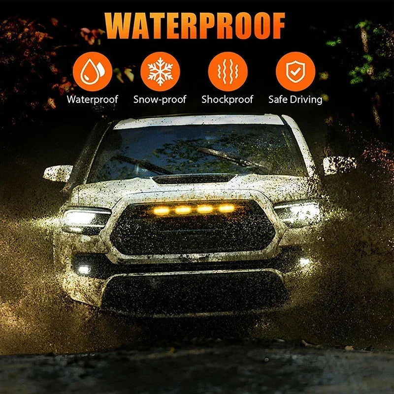 Universal LED Car Lights Front LED Grille Lights With Harness Eagle Eye Lamp