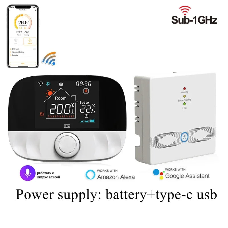 Smart WiFi Floor Heating For Gas Boiler Battery Temperature Controller