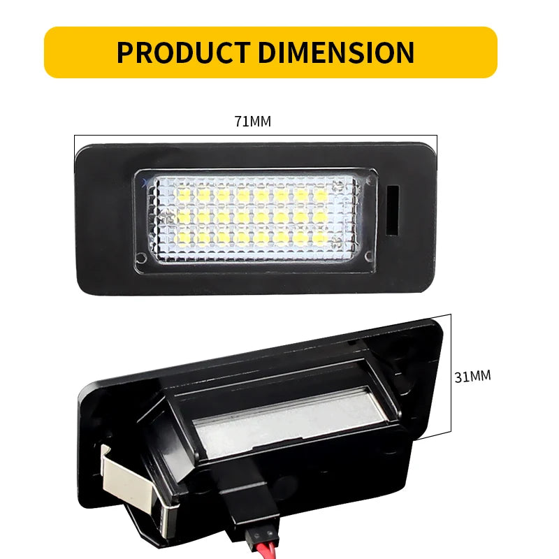 Led License Number Plate Lights Bulb For Audi - Royal Lights & Home Decor
