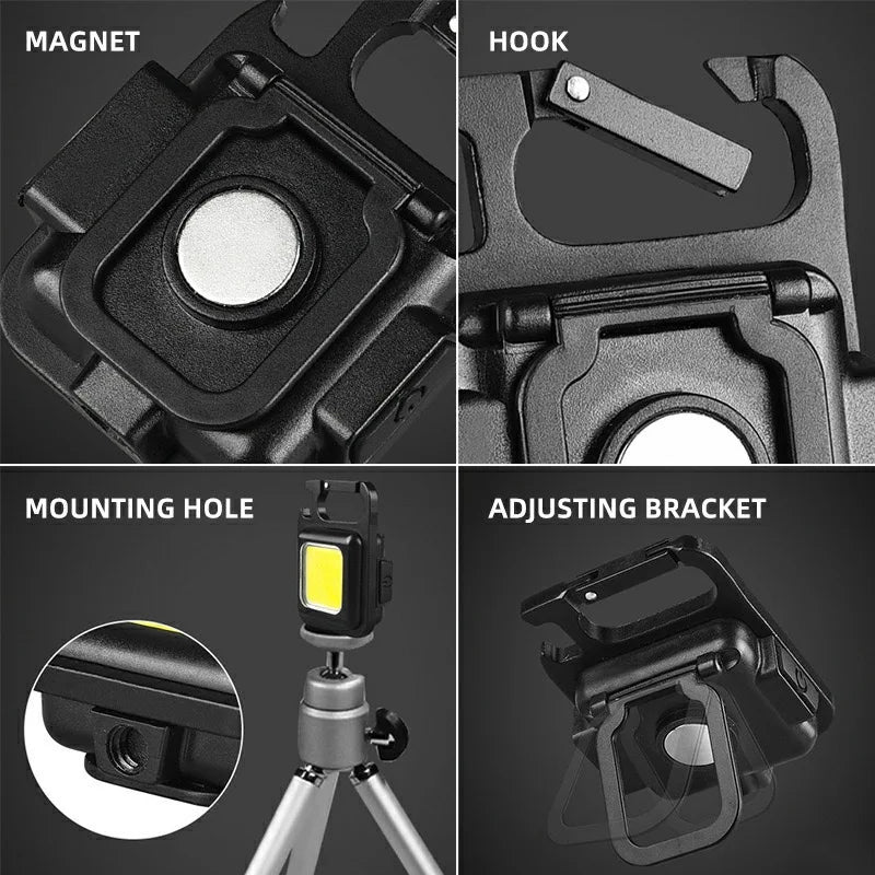 Mini LED 1800LM Flashlight Keychain Multifunctional Portable Royal Lights & Home Decor
