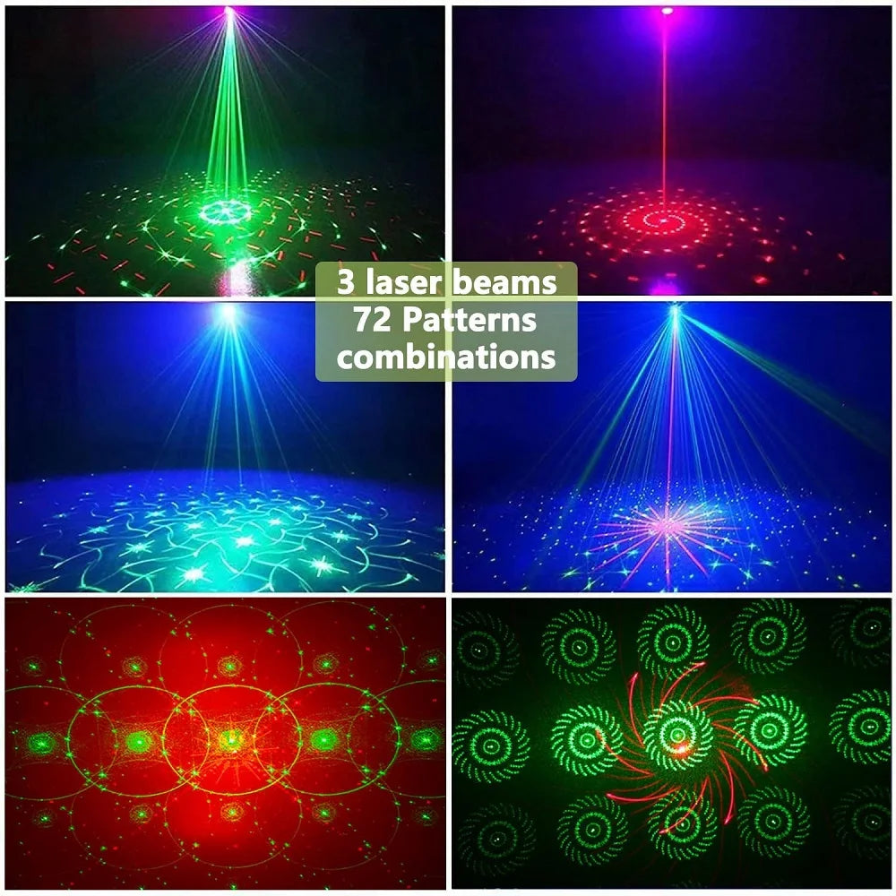 Stage Party Laser Projector DJ Disco Light Rechargeable Rgb Color Royal Lights & Home Decor