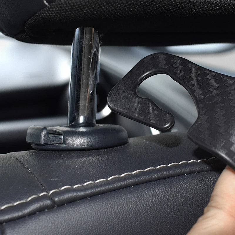 4Pcs Carbon Fibre Hook Car Seat Royal Lights & Home Decor