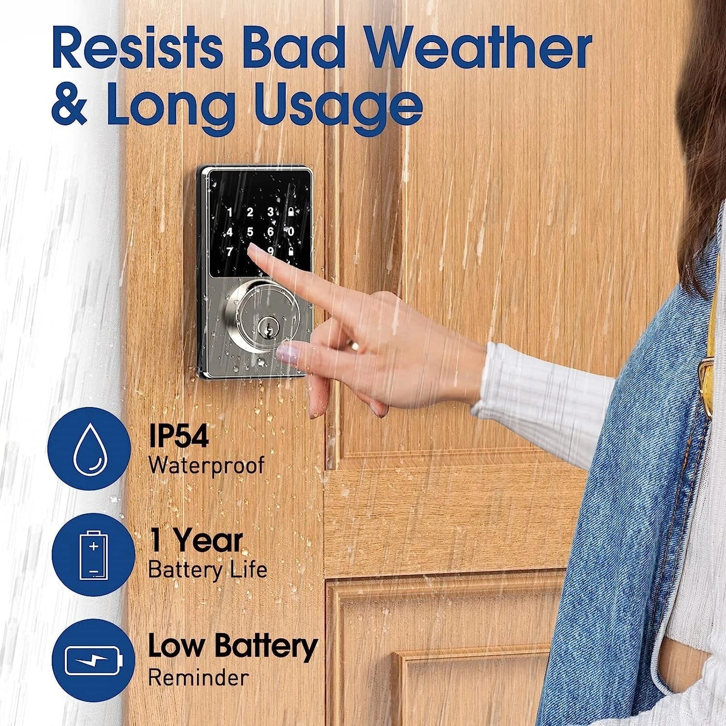 Smart Lock with password, Keyless Entry Door Lock with Touchscreen Keypads Royal Lights & Home Decor