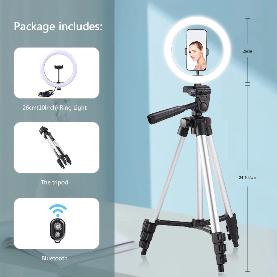 Photo Led Selfie Ring Light Phone Remote Control