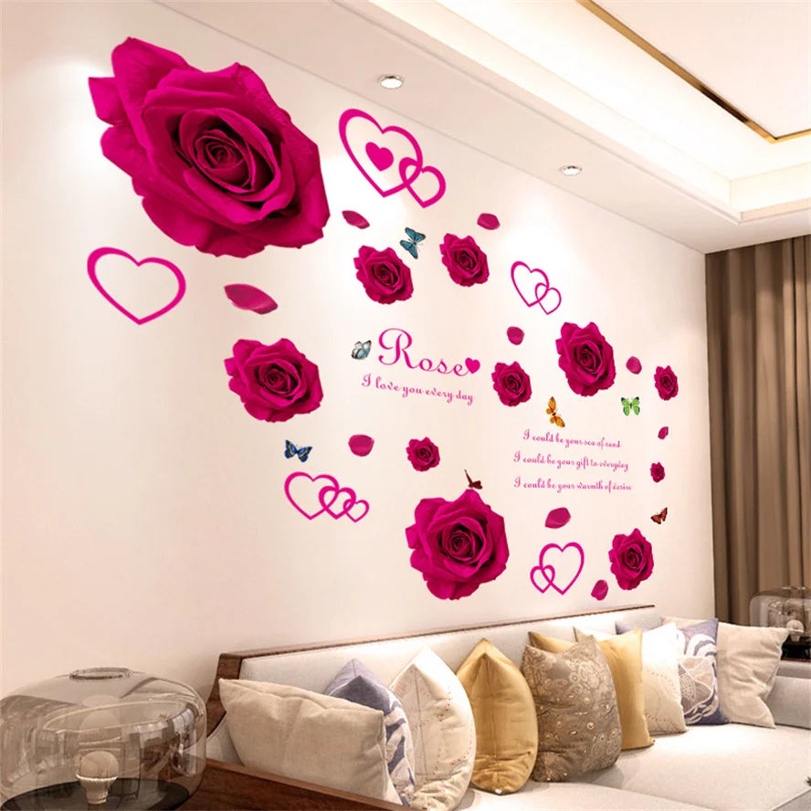 DIY Purple Lavender Living Room Wall Stickers Decoration Royal Lights & Home Decor