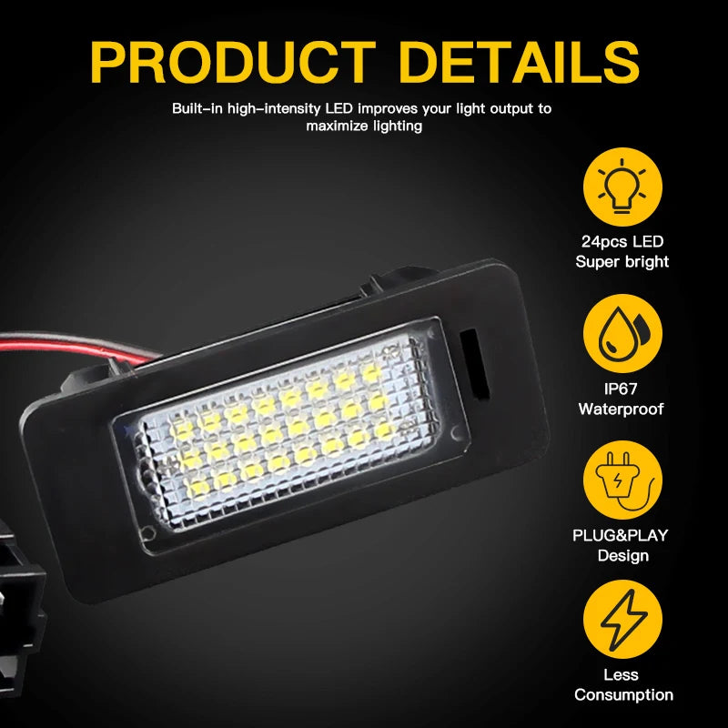 Led License Number Plate Lights Bulb For Audi