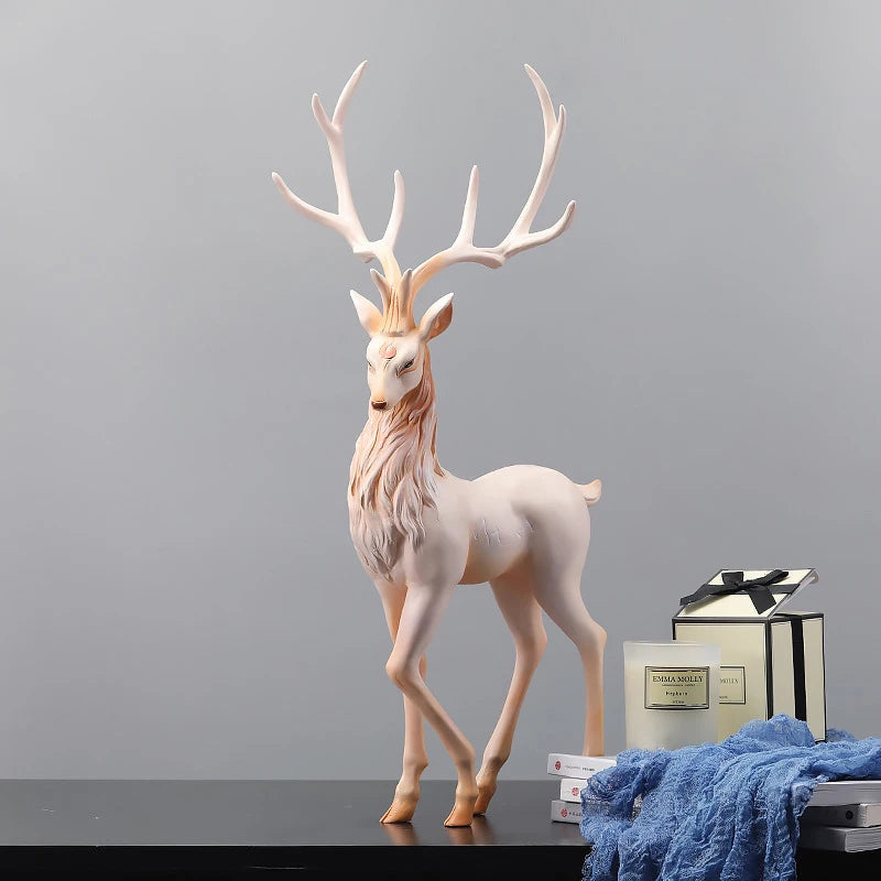 35cm High-End Deer Sculpture Royal Lights & Home Decor