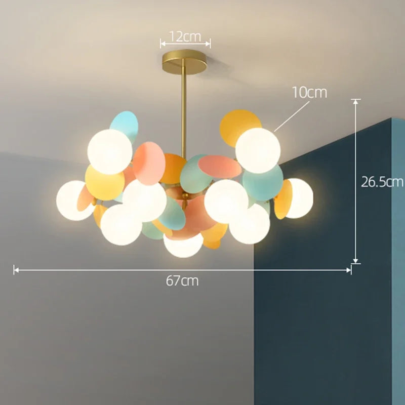 Modern Led Chandeliers Colourful Branch Lustre Luxury Ceiling Light