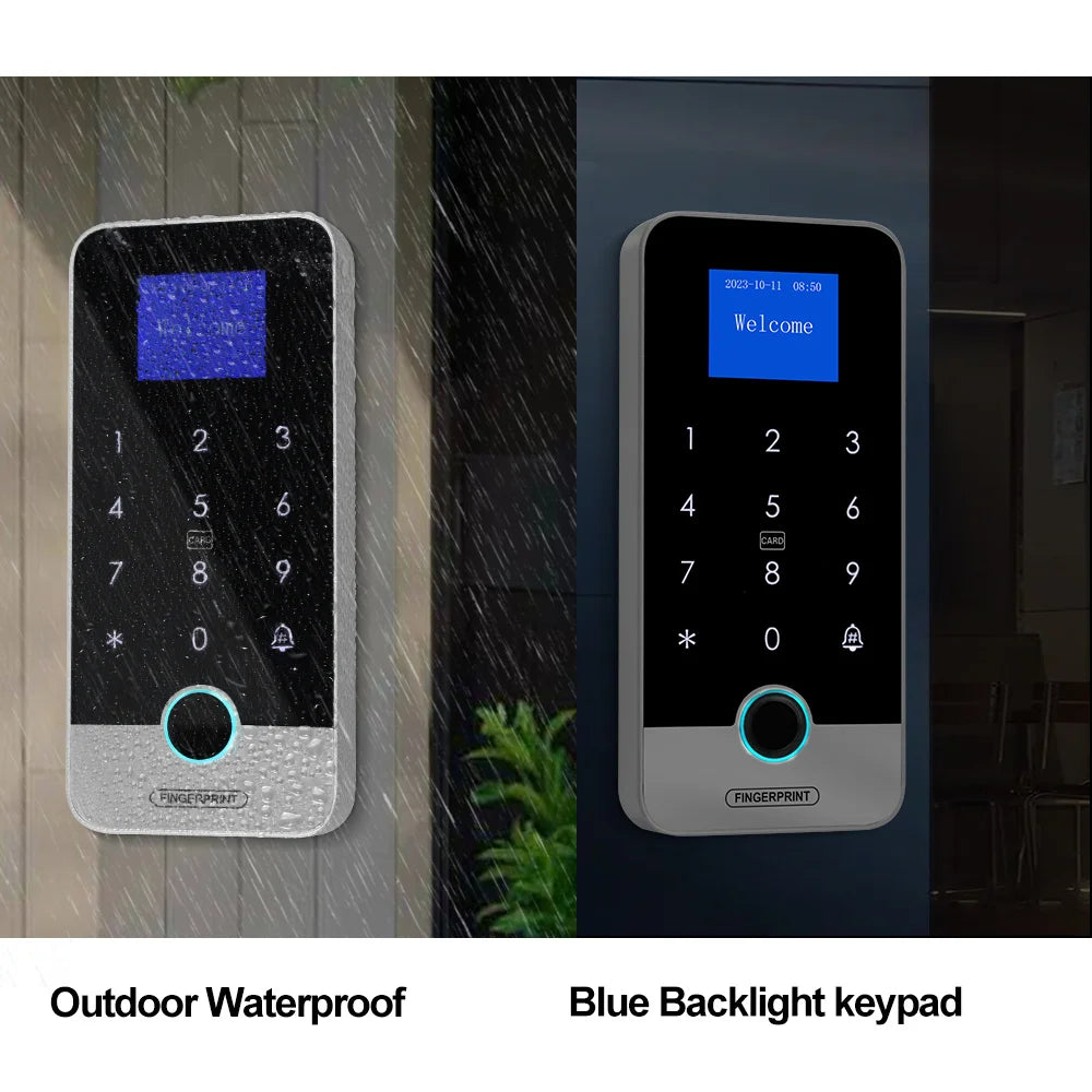 Waterproof Bluetooth Fingerprint Access Controller, Touch Keypad, Door Opener System