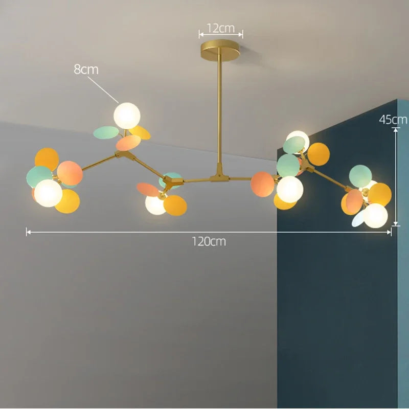 Modern Led Chandeliers Colourful Branch Lustre Luxury Ceiling Light