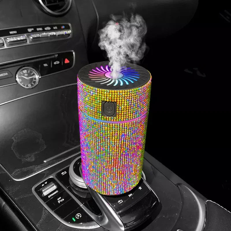 Luxury Diamond Car Diffuser Humidifier with LED Light Royal Lights & Home Decor