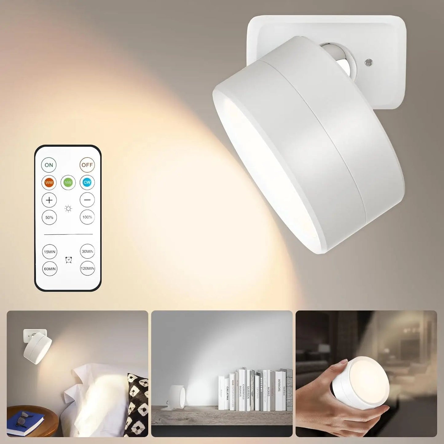 LED Wall Mounted Lights with Remote Wireless Magnetic Royal Lights & Home Decor