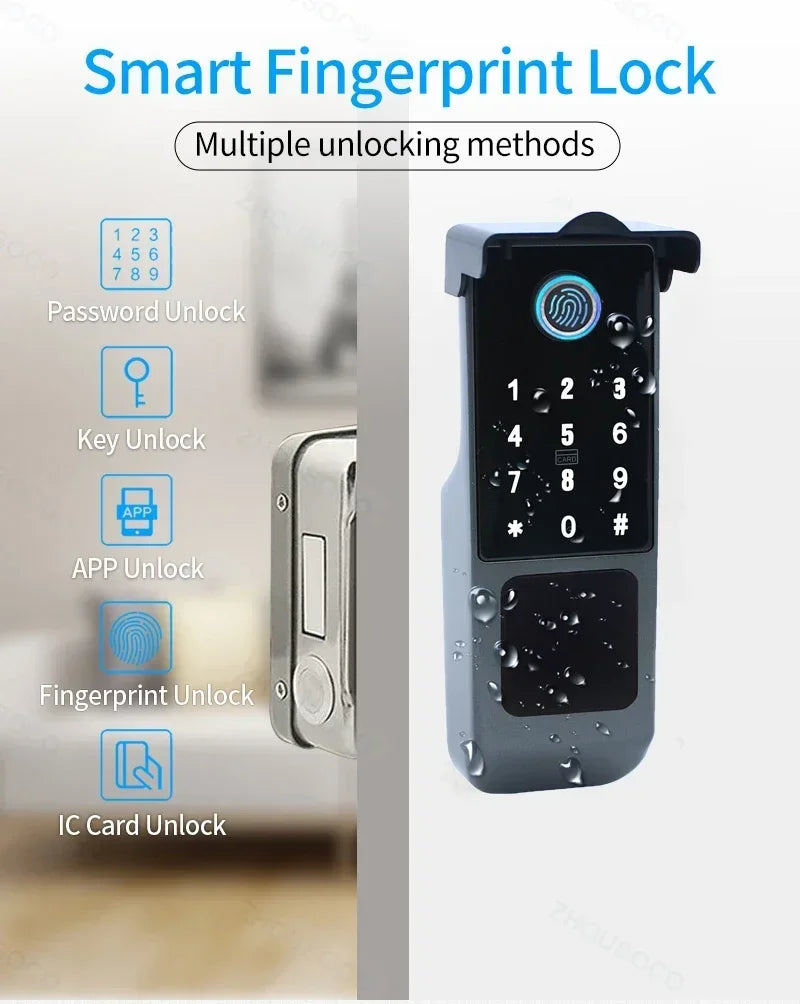 Wifi Fingerprint Smart Door Lock Outdoor Royal Lights & Home Decor