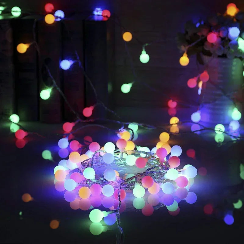 10M 220V Power Ball LED String Lights For Decoration