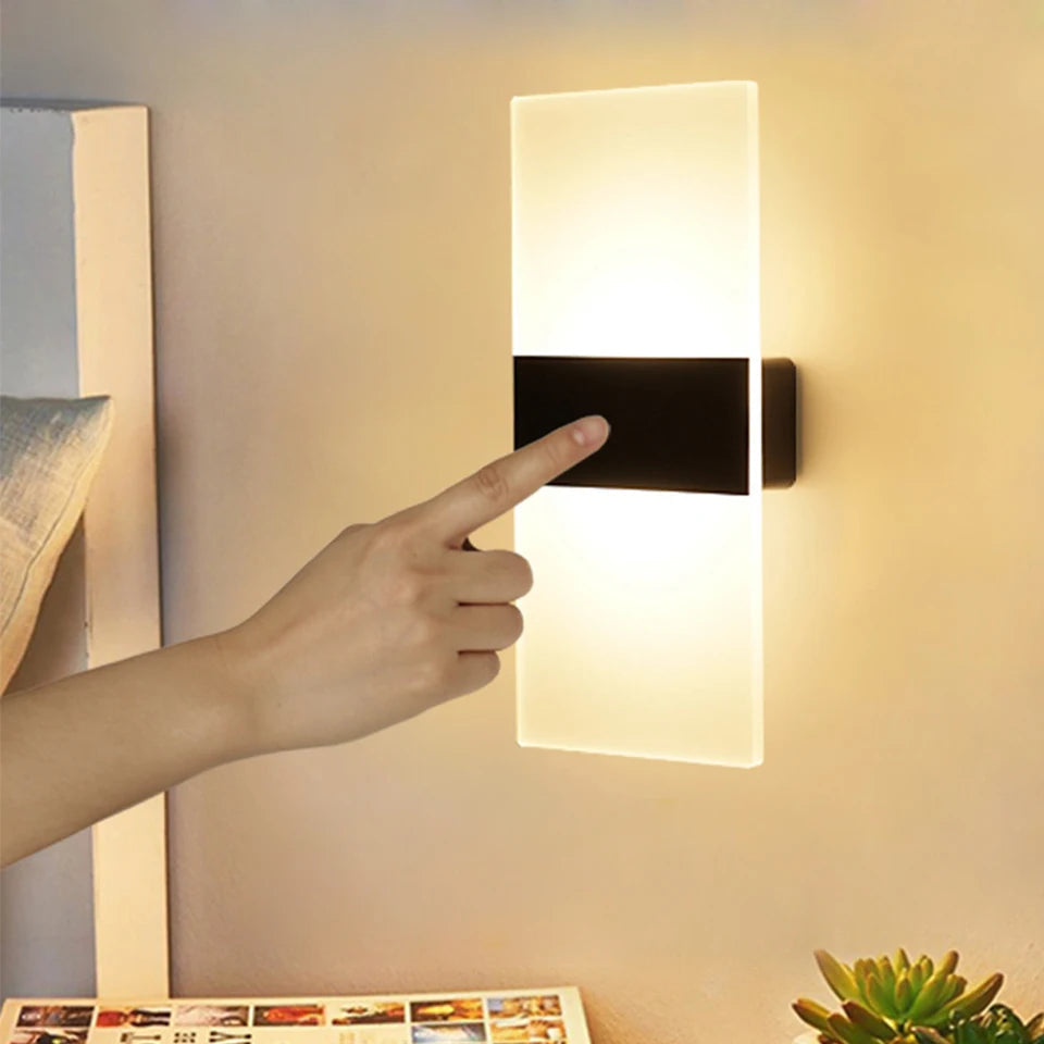 USB Recharge Wall Lamp Touch Motion Sensor Switch Indoor Royal Lights & Home Decor