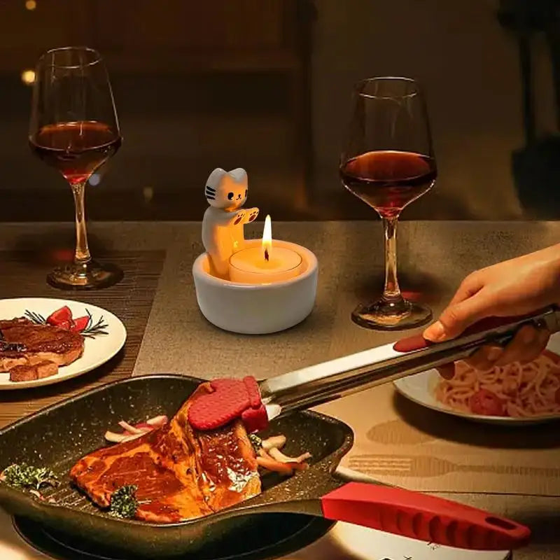 Cat Shaped Aromatherapy Candle Holder Royal Lights & Home Decor