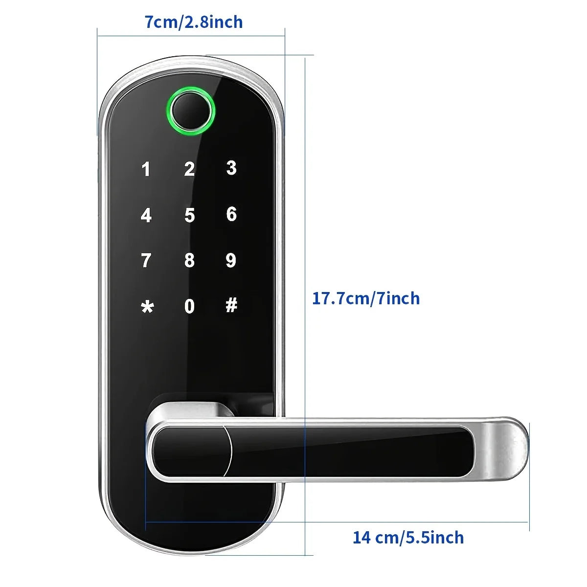 Smart Fingerprint Door Lock App Remote Control Keyless WIFI Digital Touchscreen Lock Royal Lights & Home Decor