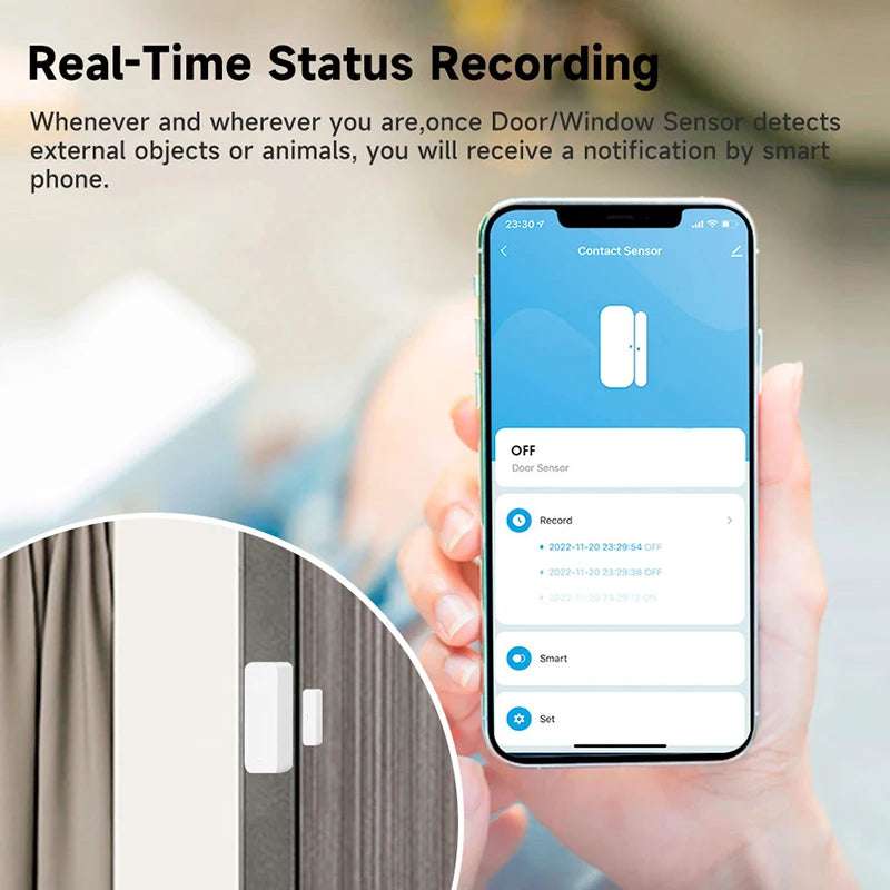 Smart Home Wireless Door Detector Door Open / Closed Alarm System for Alexa Google Royal Lights & Home Decor