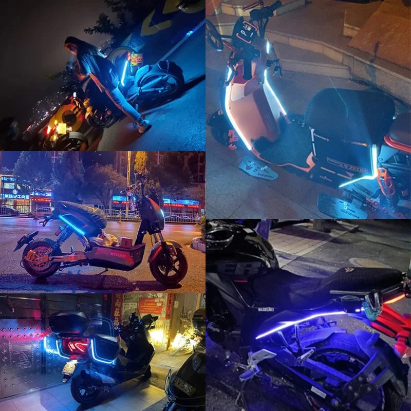 2pcs Motorcycle Turn Signal Lights LED Daytime Running Lights Royal Lights & Home Decor