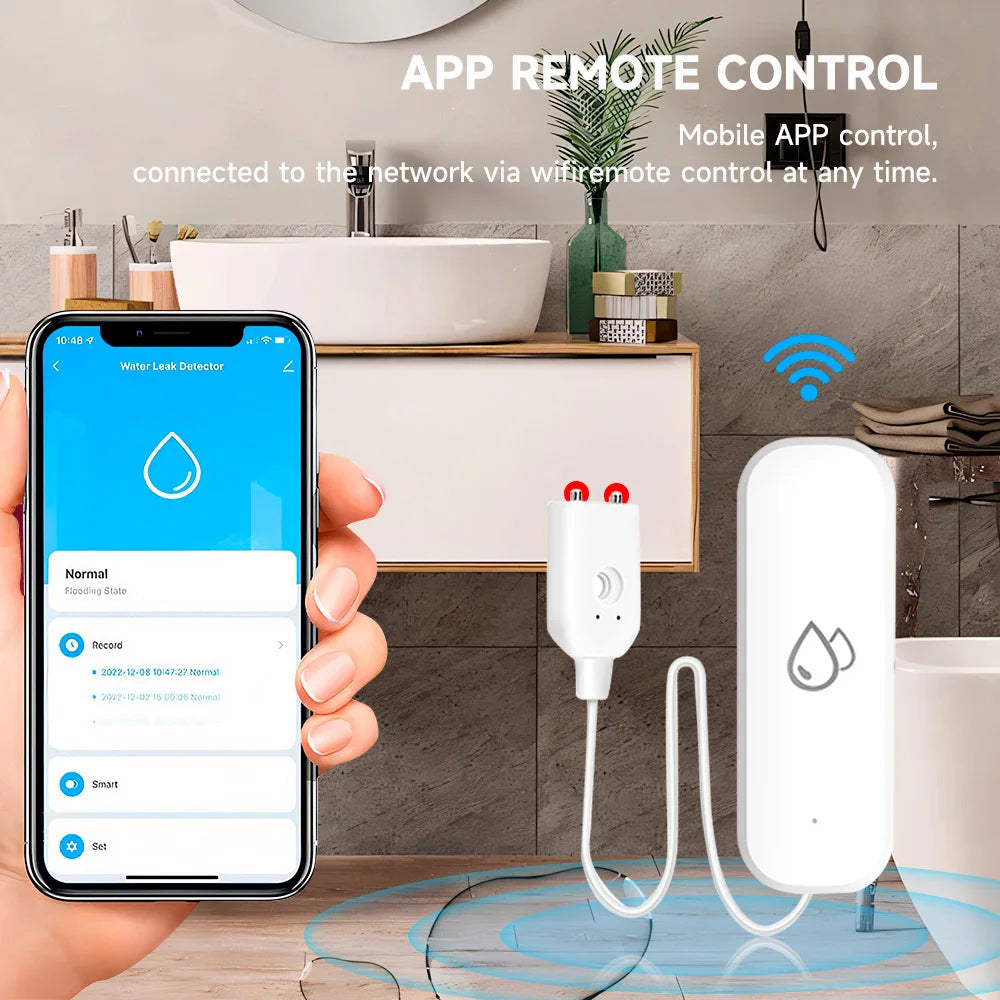 Water Sensor Leakage Alarm Flood Leak Detector Smart Home Security Protection Royal Lights & Home Decor