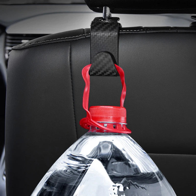 4Pcs Carbon Fibre Hook Car Seat Royal Lights & Home Decor