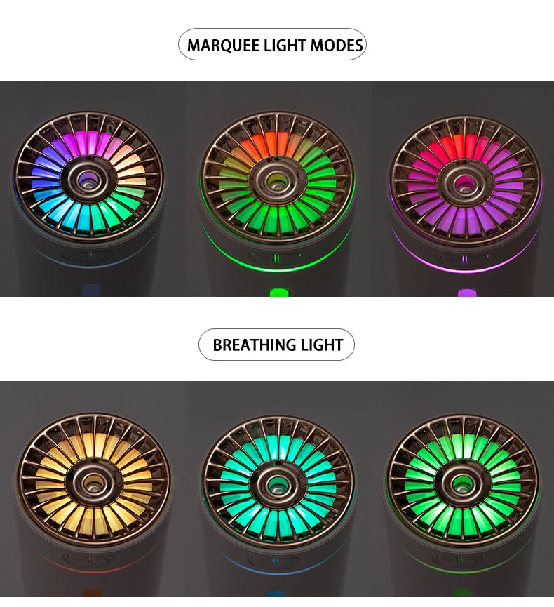 Wireless Car Air Humidifier Portable 300ML Royal Lights & Home Decor