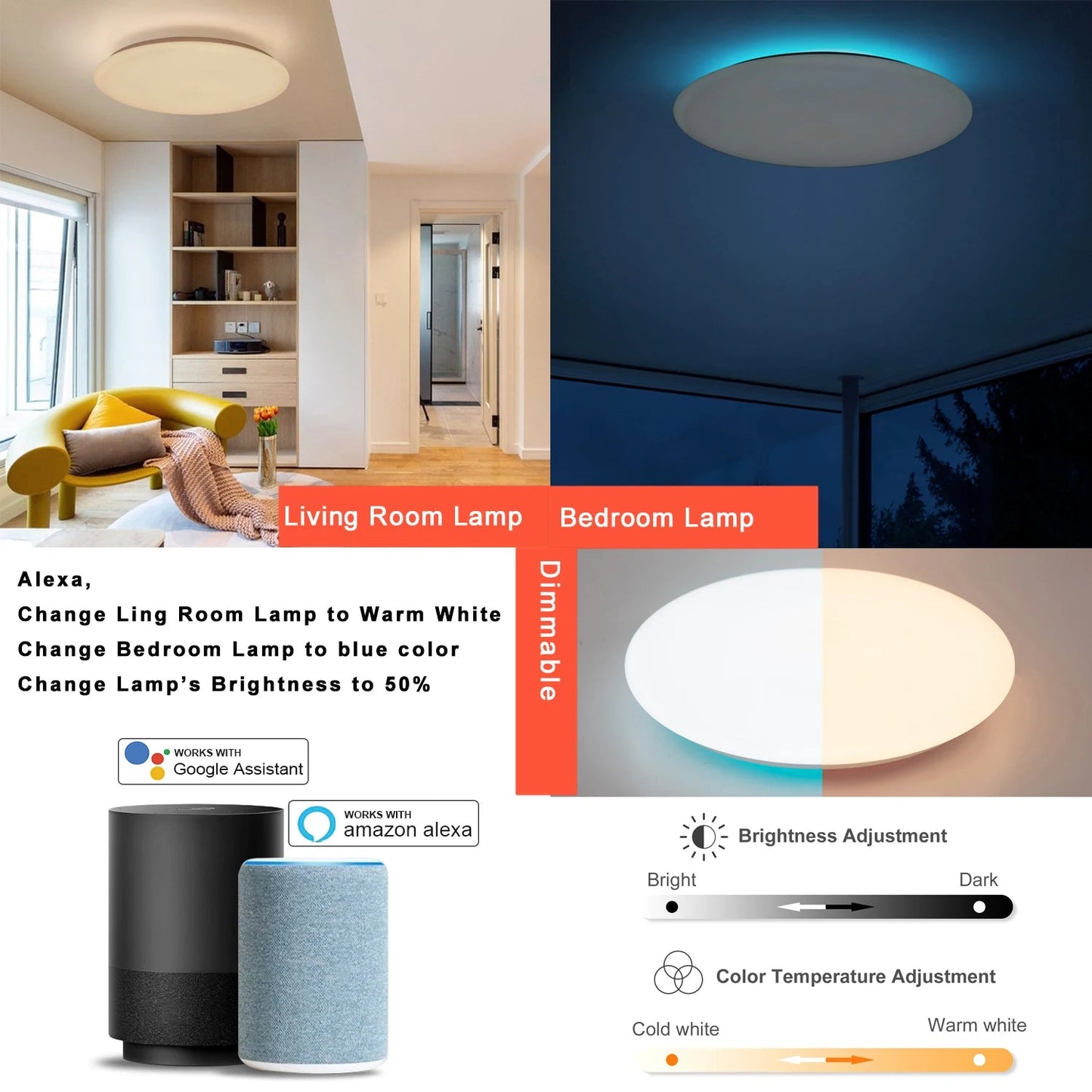 Modern LED Ceiling Lights Bluetooth Speaker Remote Control Royal Lights & Home Decor