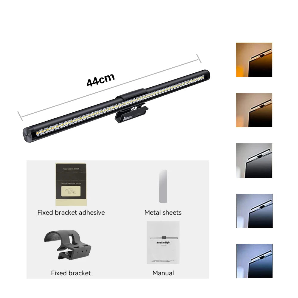 Monitor Light Bar Eye-Care Stepless Dimming Lighting Table Lamp for Work/Gaming Royal Lights & Home Decor
