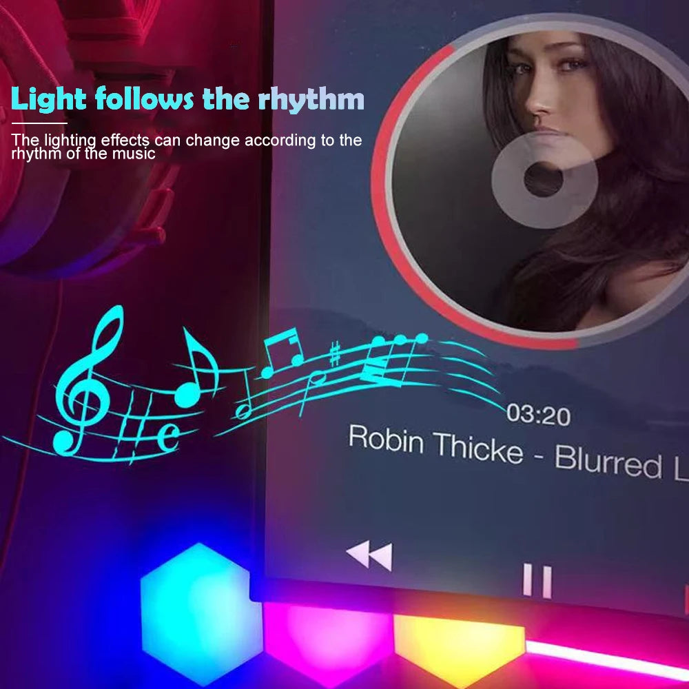 LED Night Lights Smart Home Gaming Wall Lights Remote Control LED Panels
