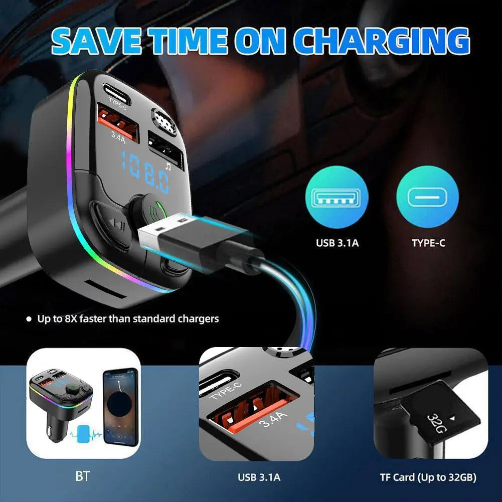 Car PD Type-C Dual USB 3.1A Fast Charger Royal Lights & Home Decor