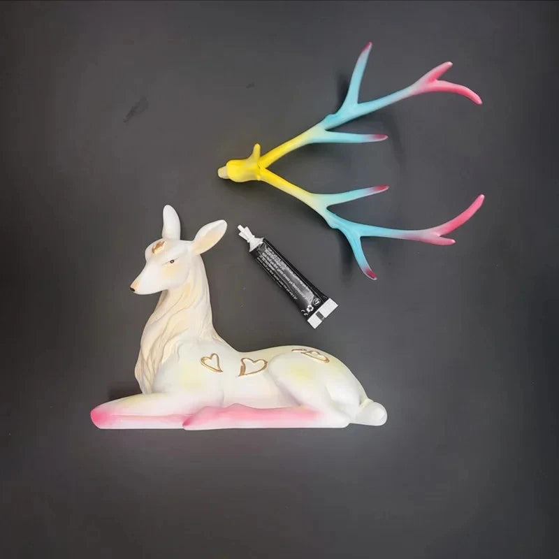 35cm High-End Deer Sculpture Royal Lights & Home Decor