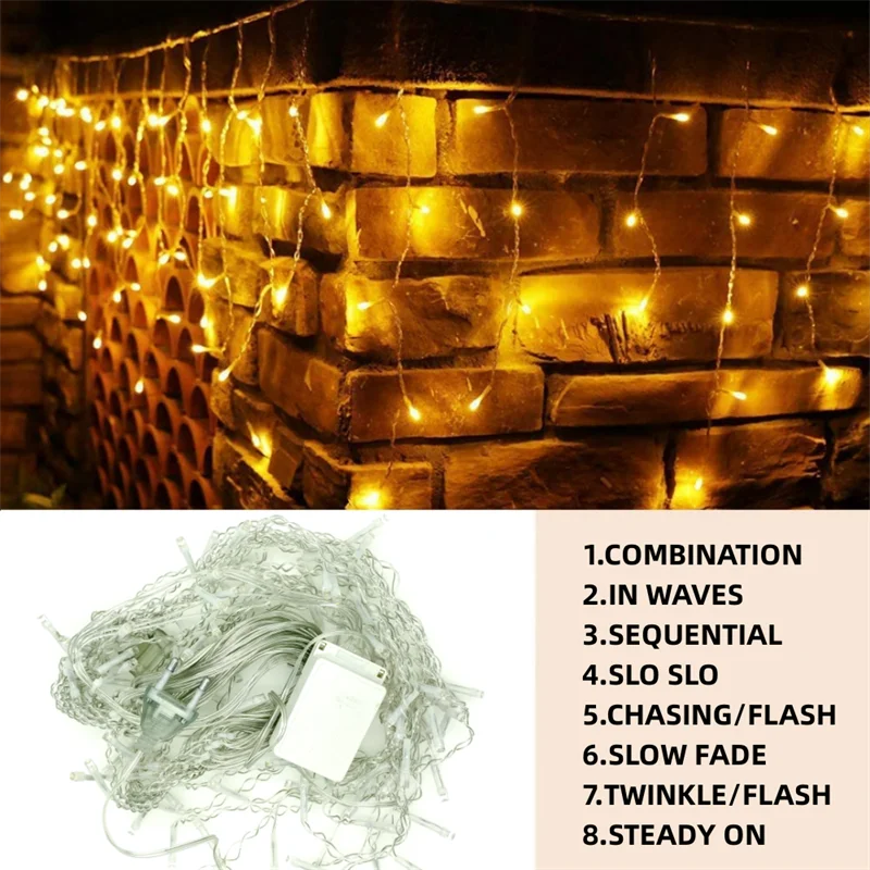 Christmas Lights Waterfall Outdoor Decoration 5M Droop 0.4-0.6m Led Lights Royal Lights & Home Decor