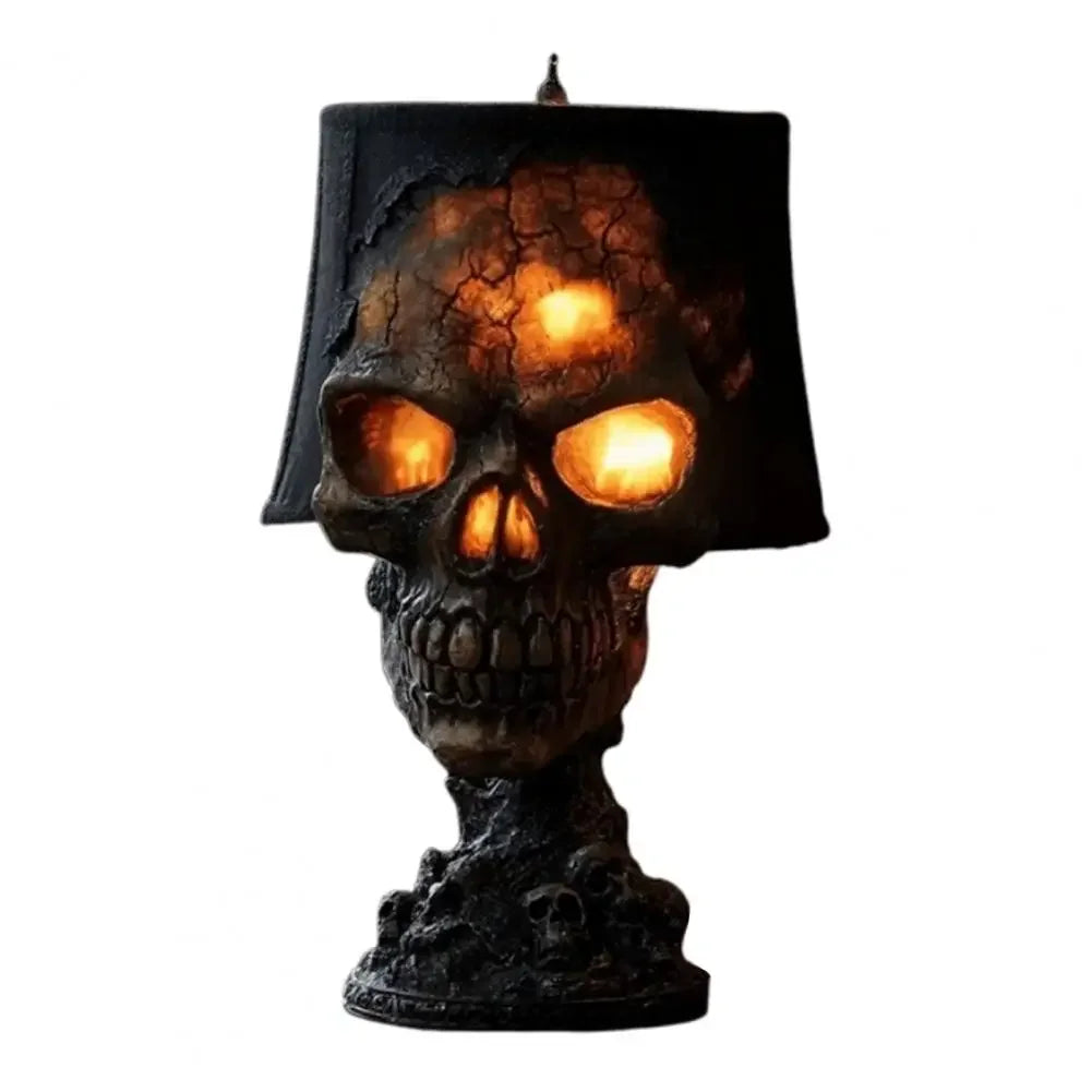 Skull Desk Lamp with Spooky LED Light for Halloween