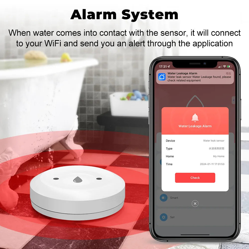 Water Sensor Flood Water Leakage Detector Royal Lights & Home Decor