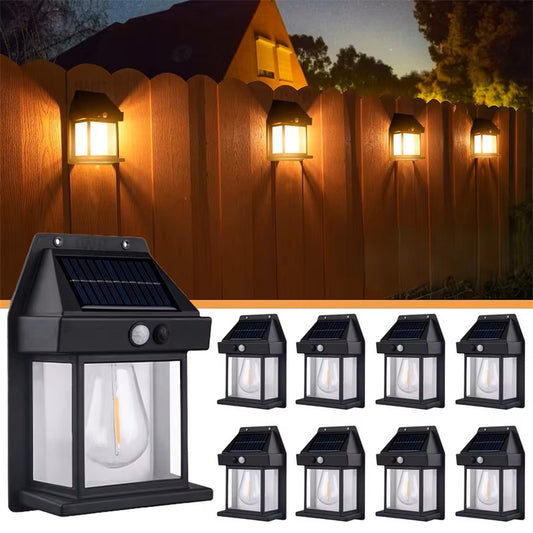Solar Wall Lights Outdoor Waterproof Wireless Motion Sensor Security Lamps