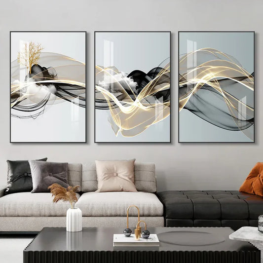 Elevate-Your-Space-with-the-Nordic-Luxury-Ribbon-Abstract-Art Royal Lights & Home Decor