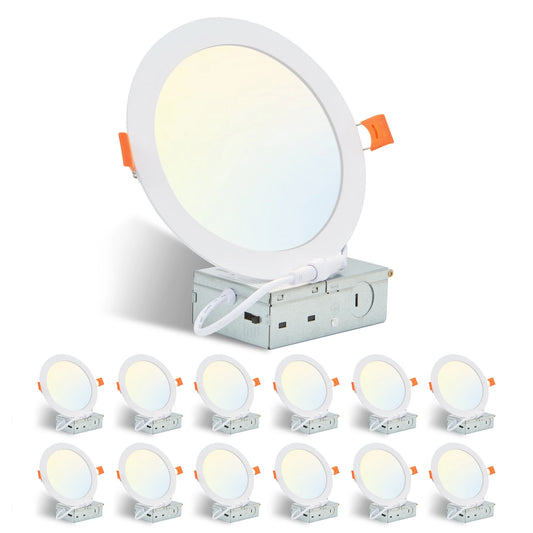 12-Piece Set of Shell-Less LED Ceiling Lights