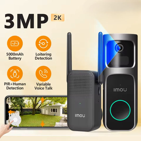  3MP Video Doorbell 2S Kit WiFi Smart Video Intercom 