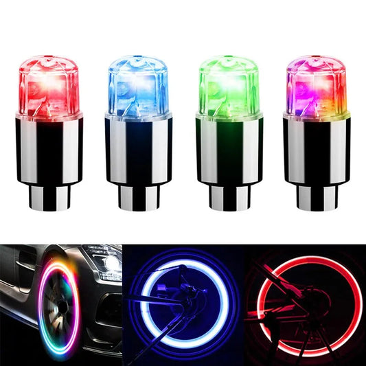 4Pcs Tire Valve Cap Lights