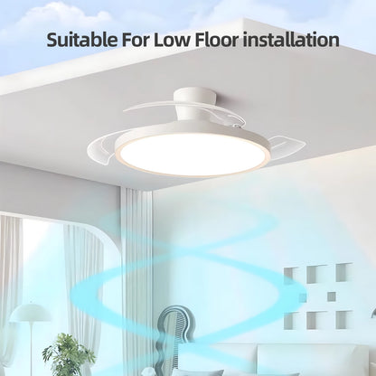 Modern Invisible Ceiling Fan with LED Light DC motor Large Air