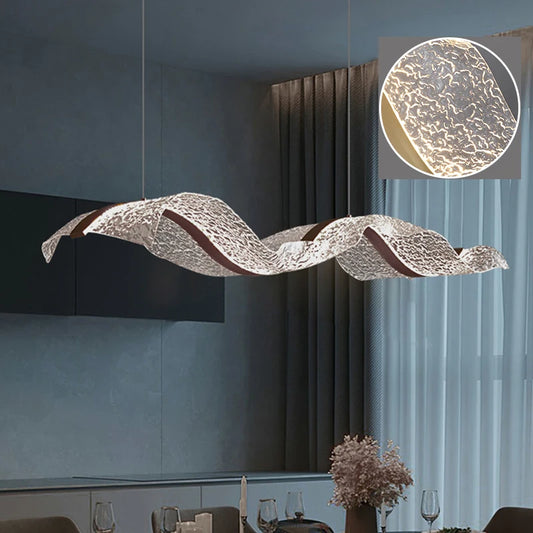 Creative Led Chandelier Design Long Wave Pendant Lights
