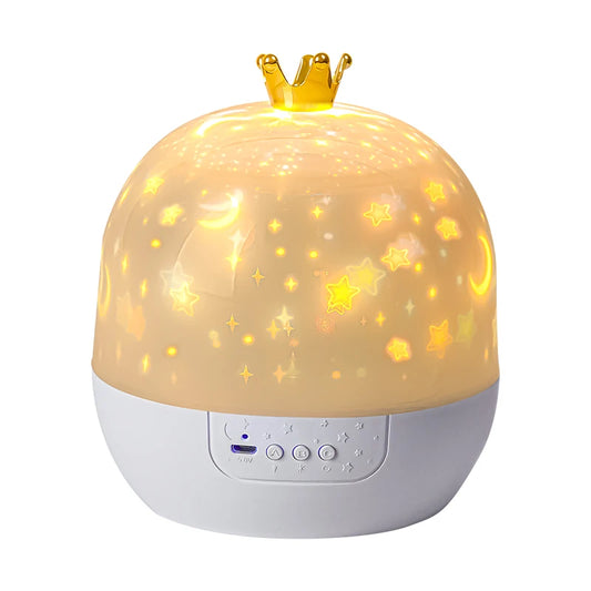 Crown Star Light Projection Rotating Star  Ceiling Atmosphere Night Lamp