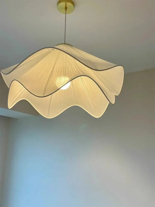 Flowers Cloth Chandelier Home Decoration French Led Pendant Lights