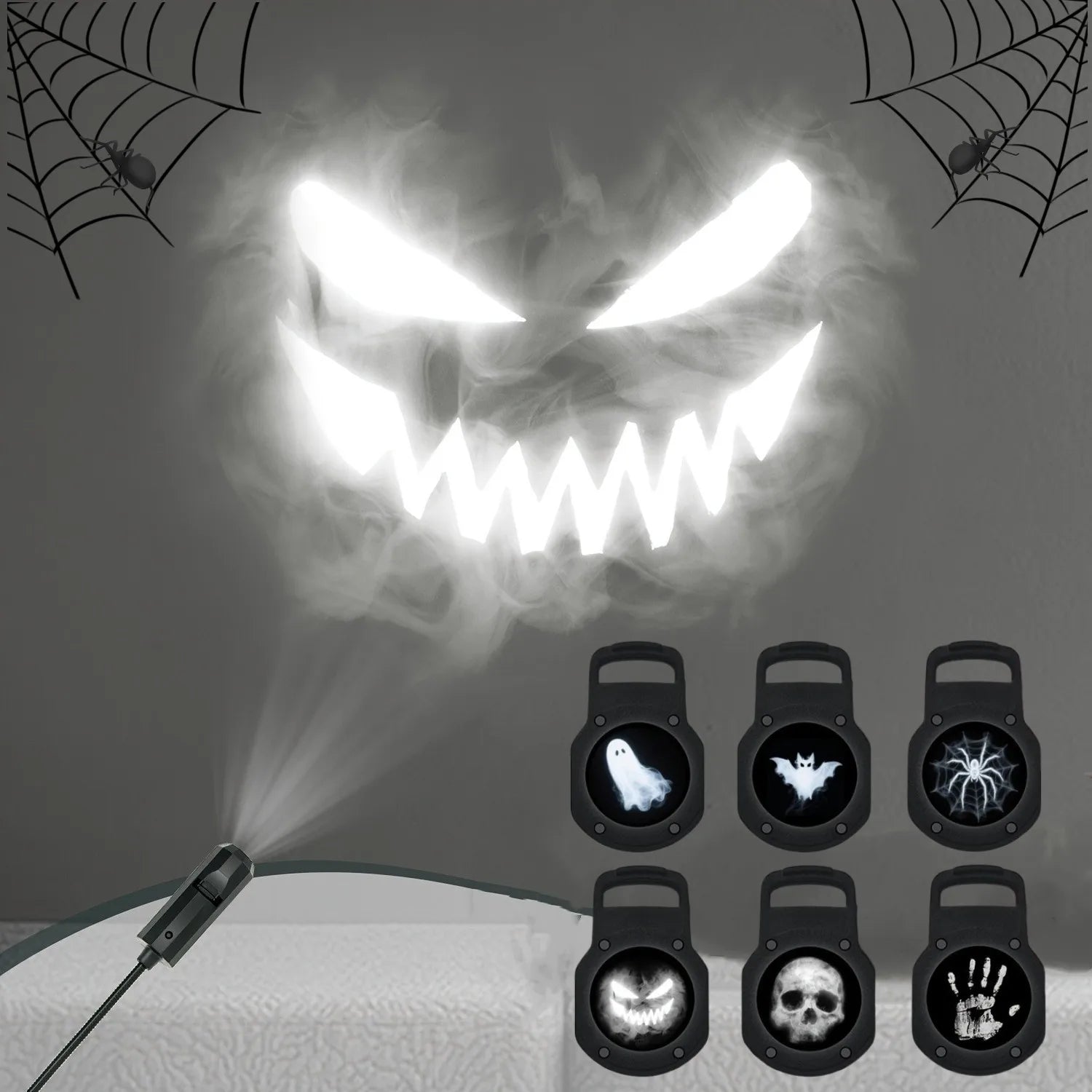 Ghost Skull Night Light Switchable Pattern LED Projector Lamp