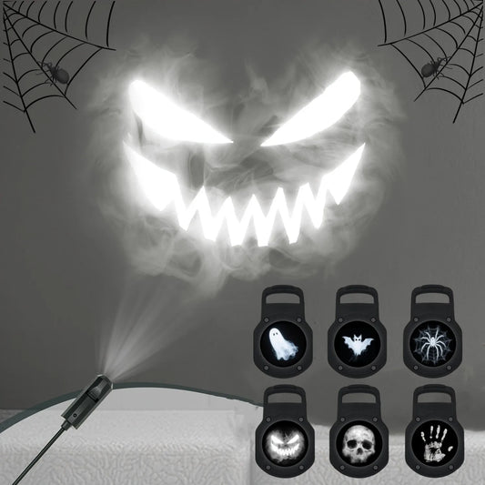 Ghost Skull Night Light Switchable Pattern LED Projector Lamp