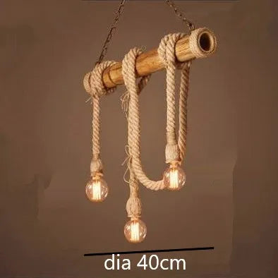 Rope Bamboo Pendant Lights