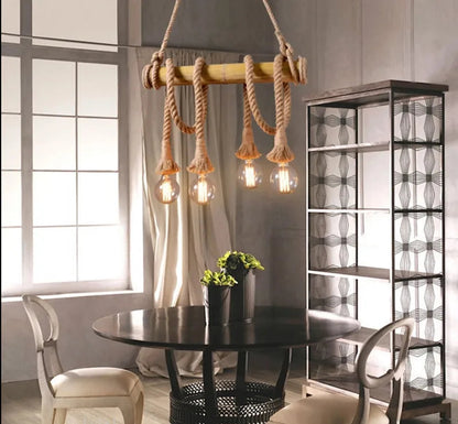 Rope Bamboo Pendant Lights